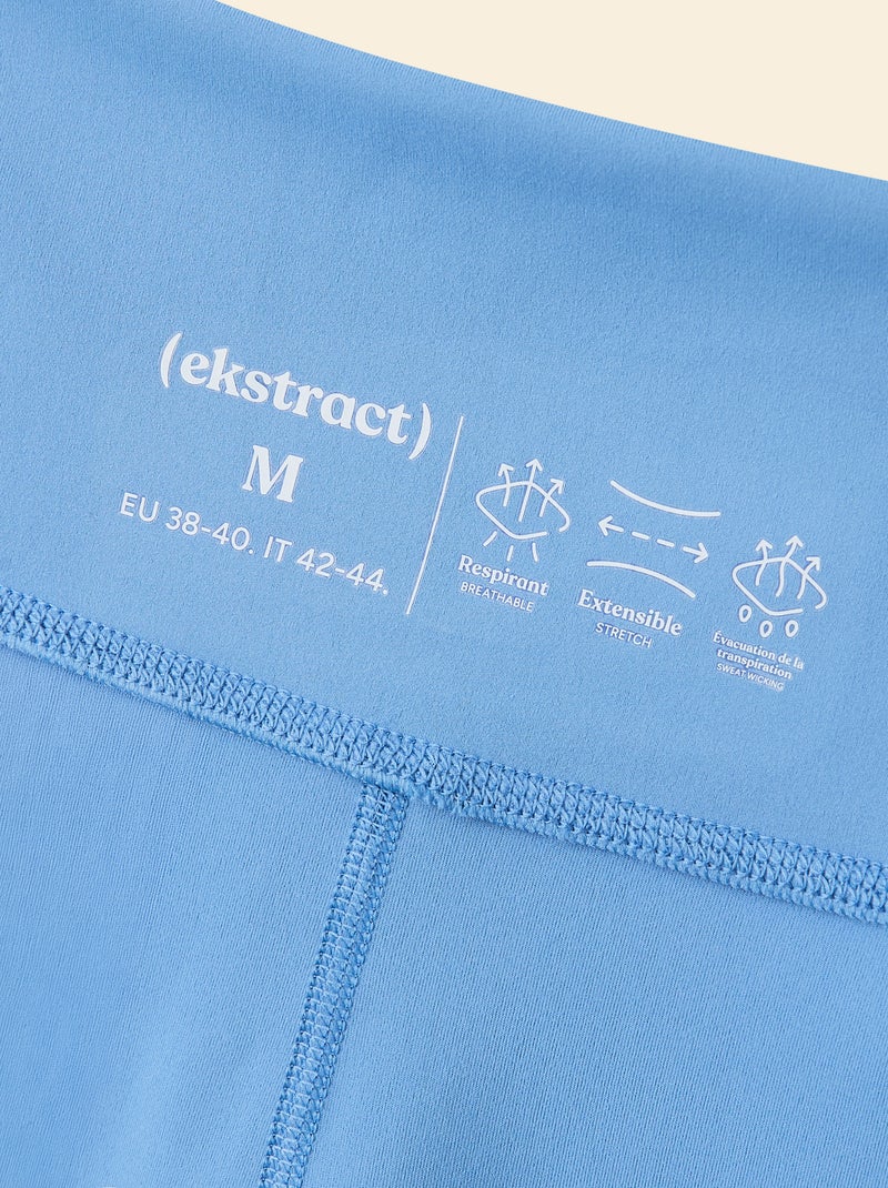 Legging deportivo de cintura cruzada - (ekstract) Azul - Kiabi