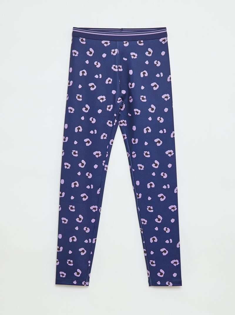 Legging deportivo de punto elástico Azul - Kiabi