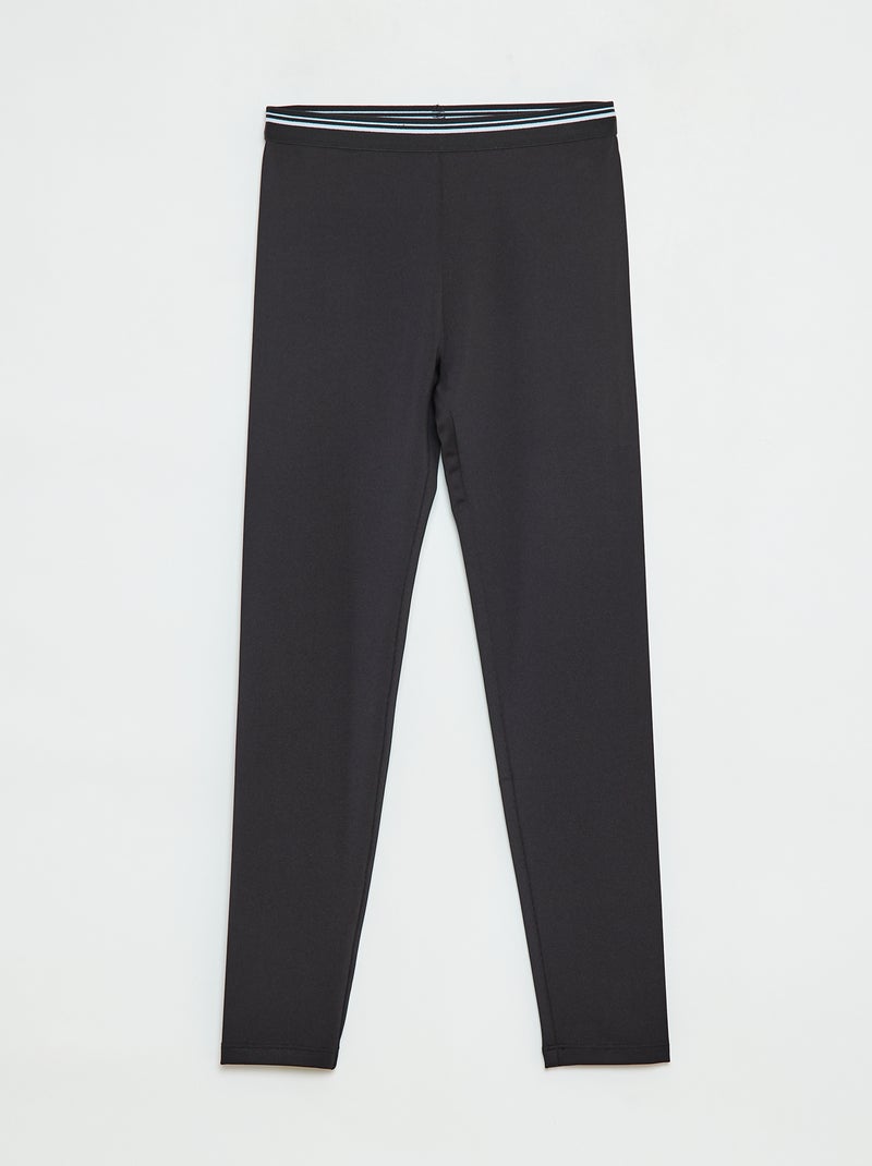 Legging deportivo de punto elástico Negro - Kiabi
