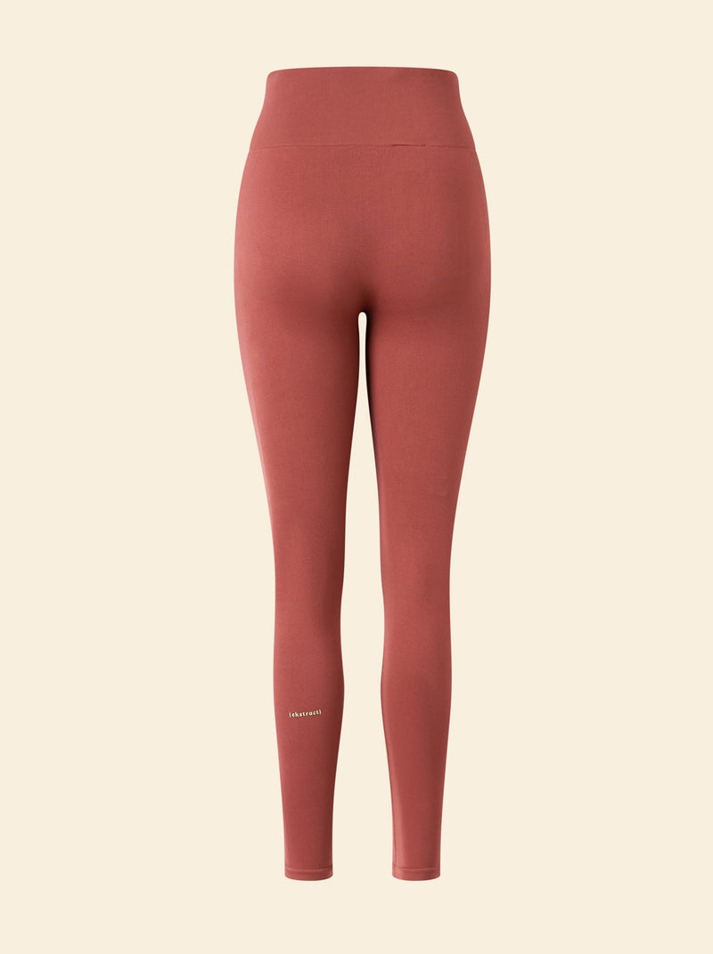 Legging deportivo en canalé sin costuras - (ekstract) Marron - Kiabi
