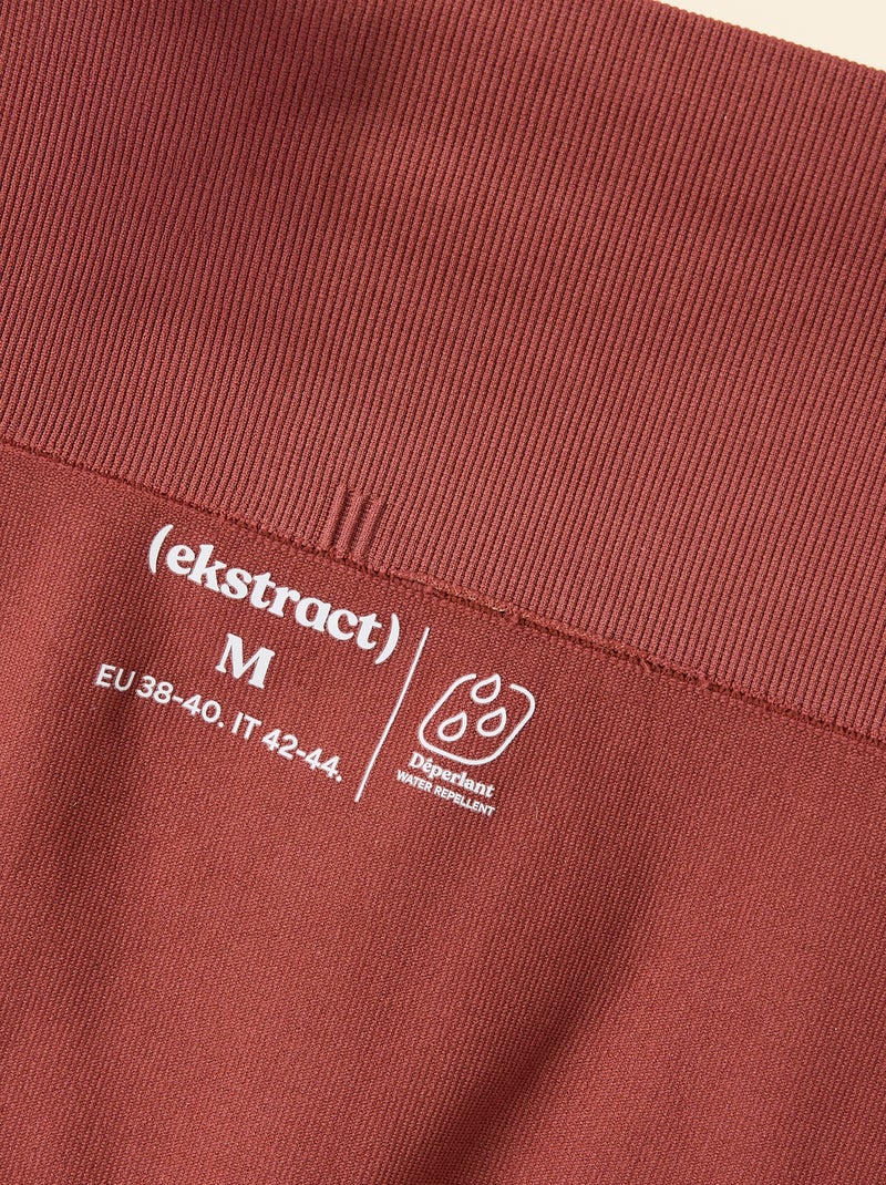 Legging deportivo en canalé sin costuras - (ekstract) Marron - Kiabi