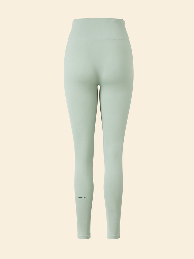 Legging deportivo en canalé sin costuras - (ekstract) Verde - Kiabi