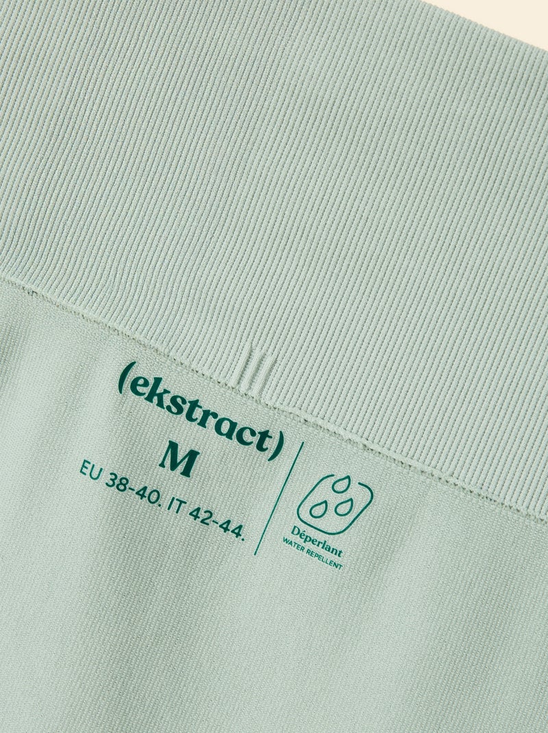 Legging deportivo en canalé sin costuras - (ekstract) Verde - Kiabi