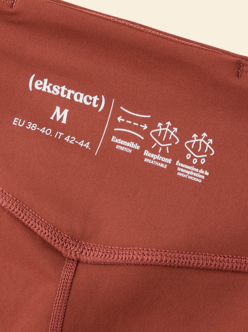 Legging deportivo flare - (ekstract) Marron - Kiabi