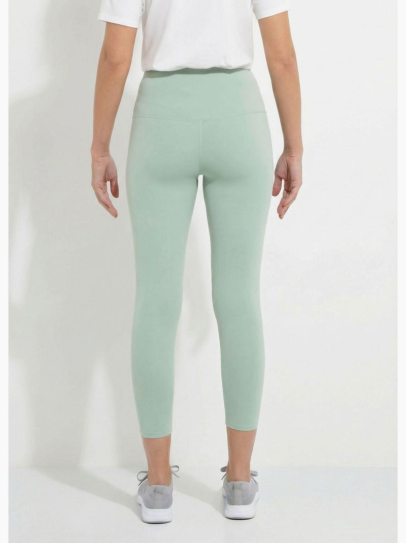 Legging deportivo liso de tiro alto - Afibel Verde - Kiabi
