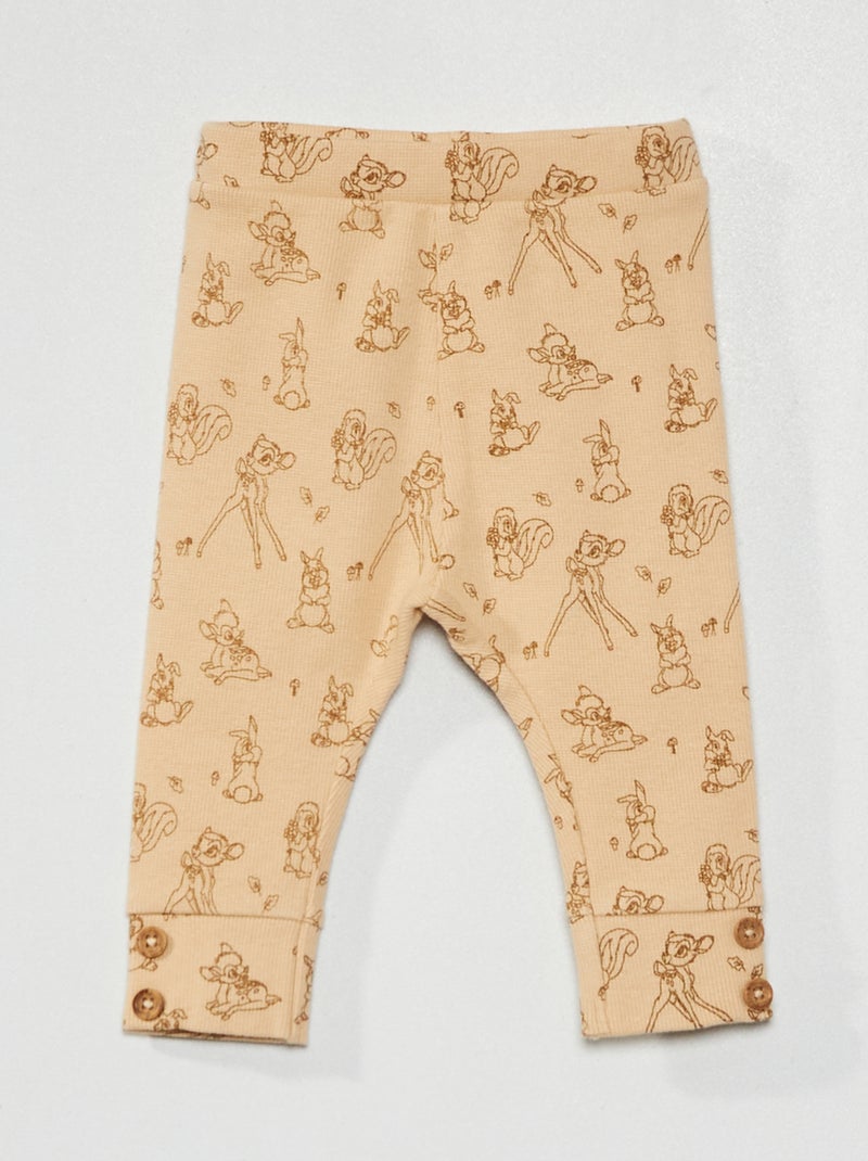 Legging 'Disney' de punto de canalé BEIGE - Kiabi