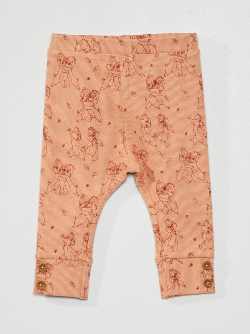 Legging 'Disney' de punto de canalé ROSA - Kiabi