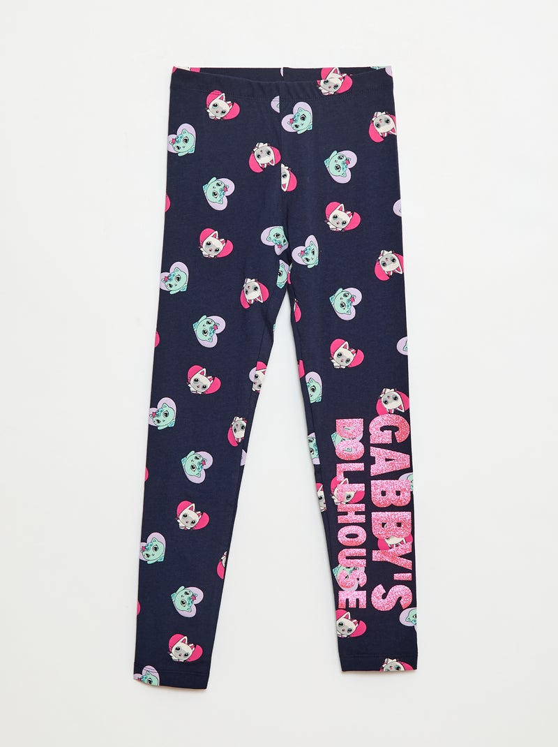 Legging estampado de algodón 'La casa de Gabby' Azul - Kiabi
