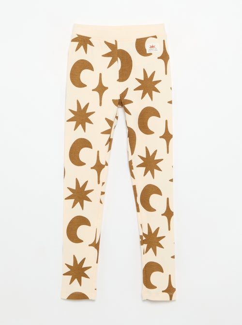 Legging estampado de canalé - Kiabi