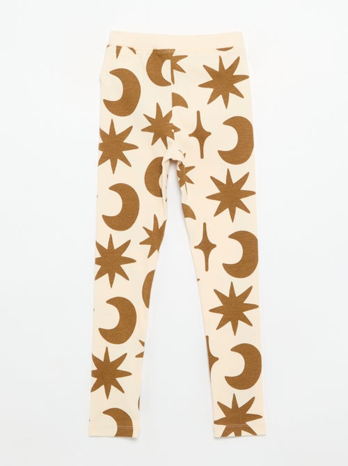 Legging estampado de canalé - Kiabi