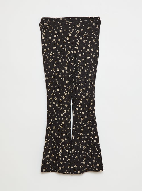 Legging estampado de canalé - Kiabi