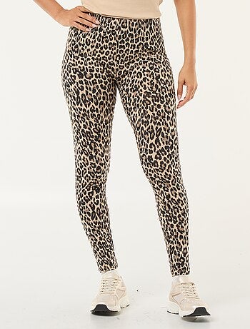 Legging estampado de leopardo en algodón