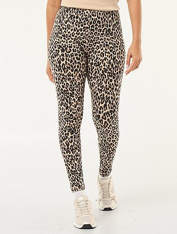 Legging estampado de leopardo en algodón