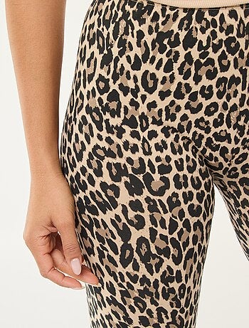 Legging estampado de leopardo en algodón