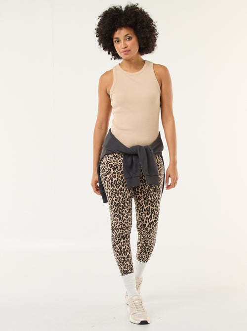 Legging estampado de leopardo en algodón - Kiabi