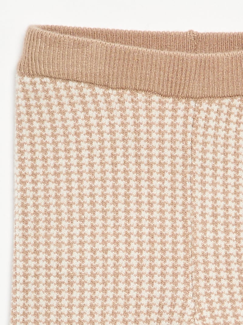 Legging estampado de punto compacto Beige - Kiabi