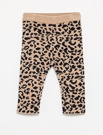 Legging estampado de punto compacto