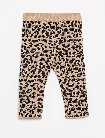 Legging estampado de punto compacto