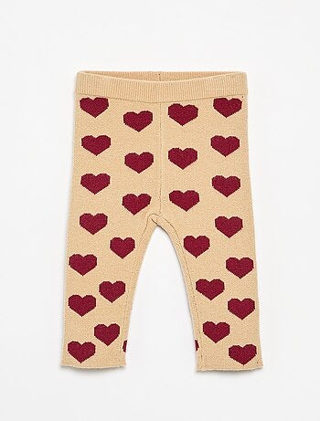 Legging estampado de punto compacto