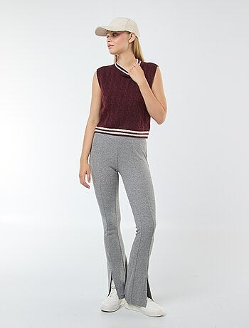 Legging flare de canalé