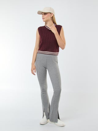 Legging flare de canalé