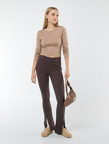 Legging flare de canalé