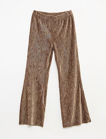 Legging acampanado de terciopelo texturizado