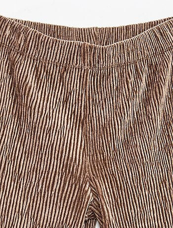 Legging acampanado de terciopelo texturizado