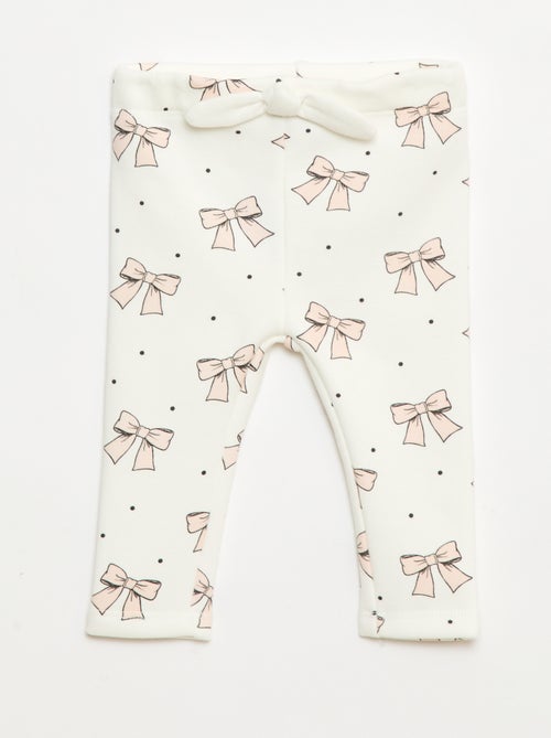 Legging forrado en felpa con lazo - Kiabi