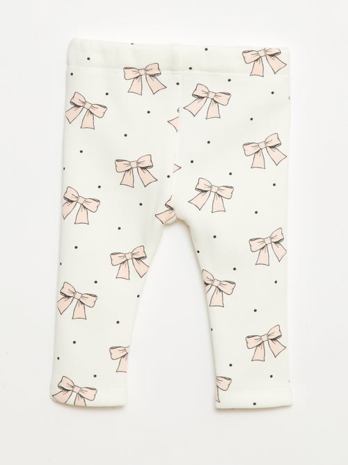 Legging forrado en felpa con lazo - Kiabi