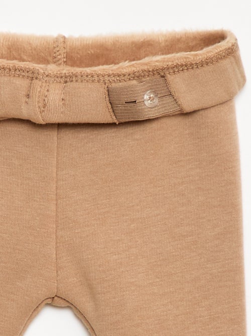 Legging forrado en felpa con lazo - Kiabi