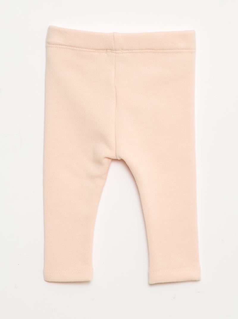 Legging forrado en felpa con lazo Rosa - Kiabi