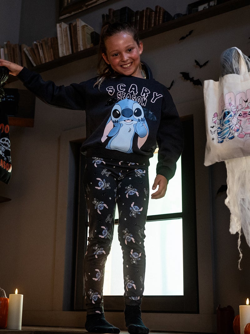 Legging 'Halloween' 'Disney' 'Stitch' Negro - Kiabi
