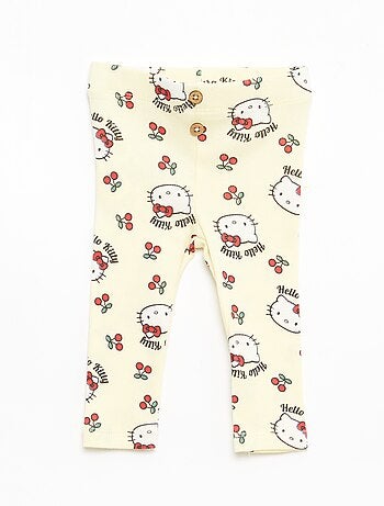 Legging 'Hello kitty' en canalé de algodón