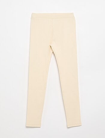 Legging largo acanalado liso