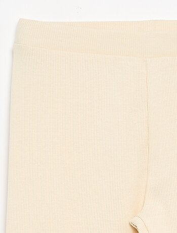 Legging largo acanalado liso
