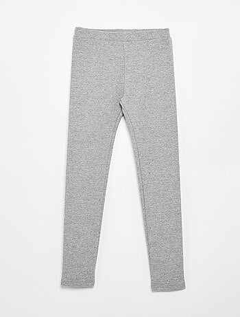 Legging largo acanalado liso