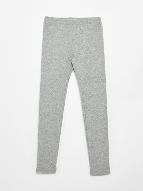 Legging largo acanalado liso - Kiabi