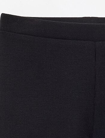 Legging largo acanalado liso
