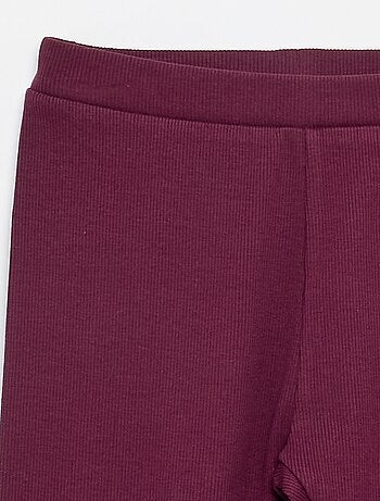 Legging largo acanalado liso