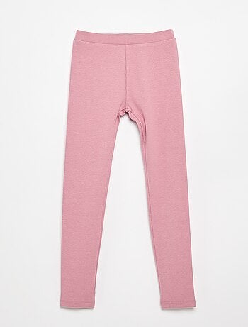 Legging largo acanalado liso