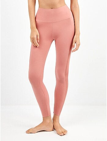 Legging largo con cintura alta moldeadora en microfibra y tul