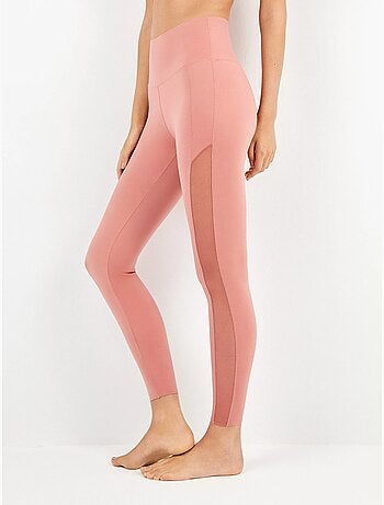 Legging largo con cintura alta moldeadora en microfibra y tul