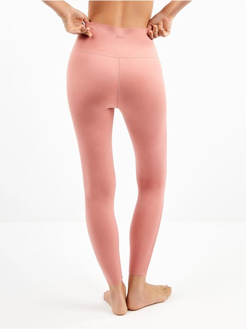 Legging largo con cintura alta moldeadora en microfibra y tul - Kiabi Legging largo con cintura alta moldeadora en microfibra y tul - Kiabi