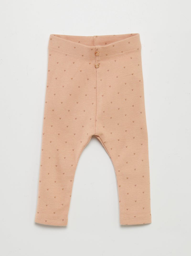 Legging largo con estampado BEIGE - Kiabi