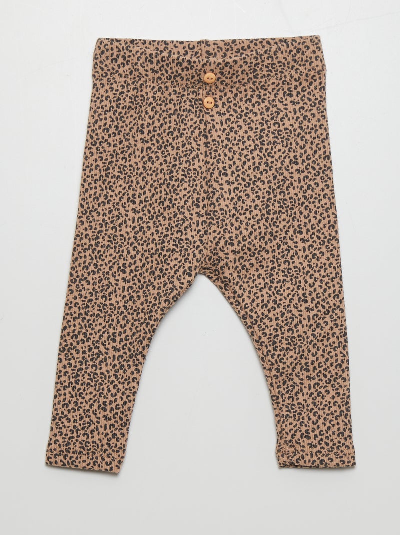 Legging largo con estampado BEIGE - Kiabi