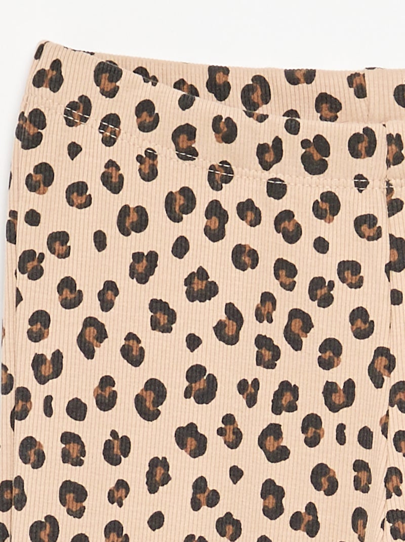 Legging largo con estampado Beige - Kiabi
