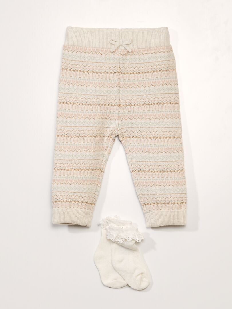 Legging largo con estampado BLANCO - Kiabi