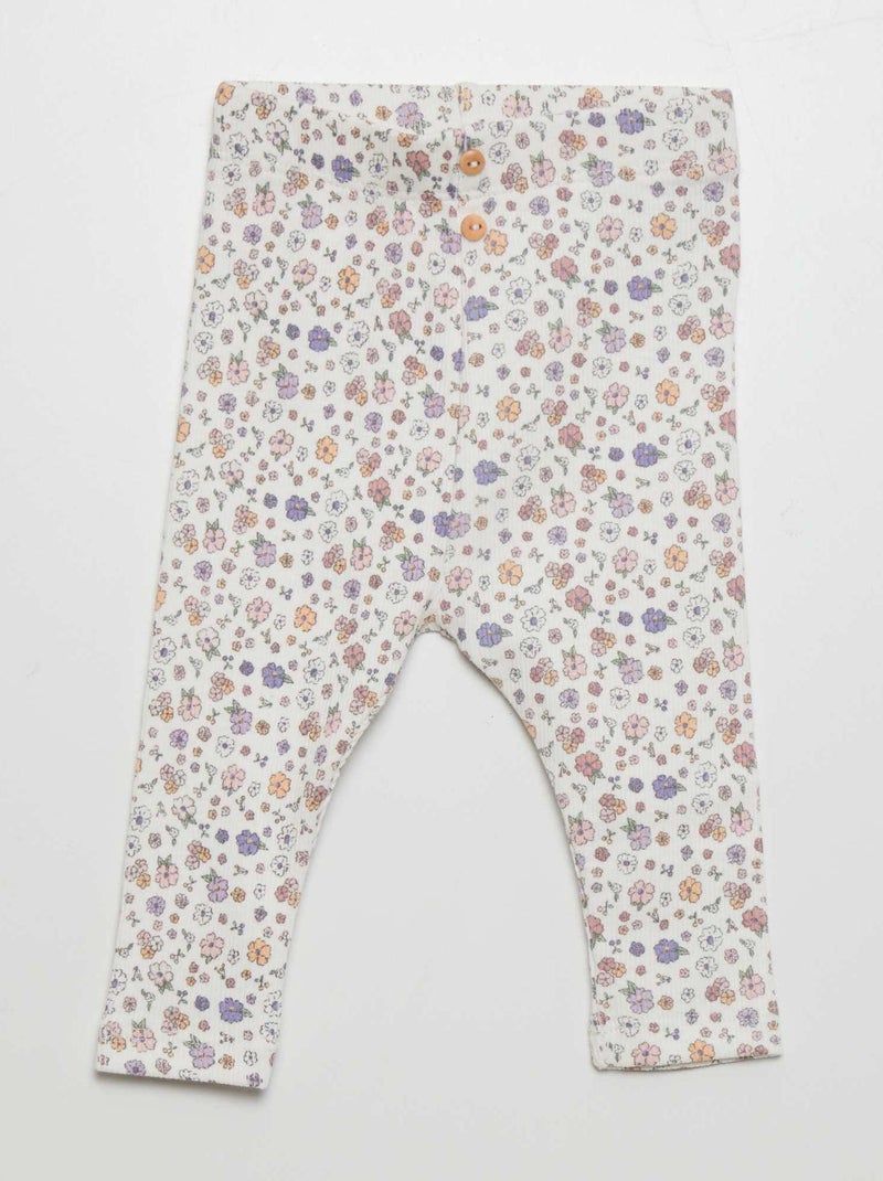Legging largo con estampado BLANCO - Kiabi