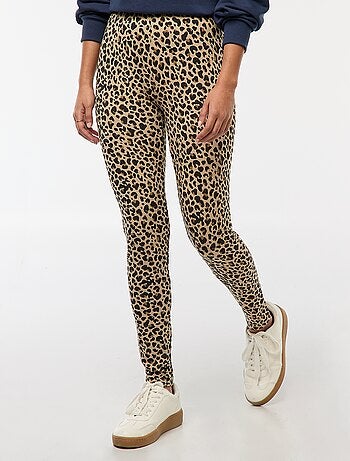 Legging largo con estampado de leopardo